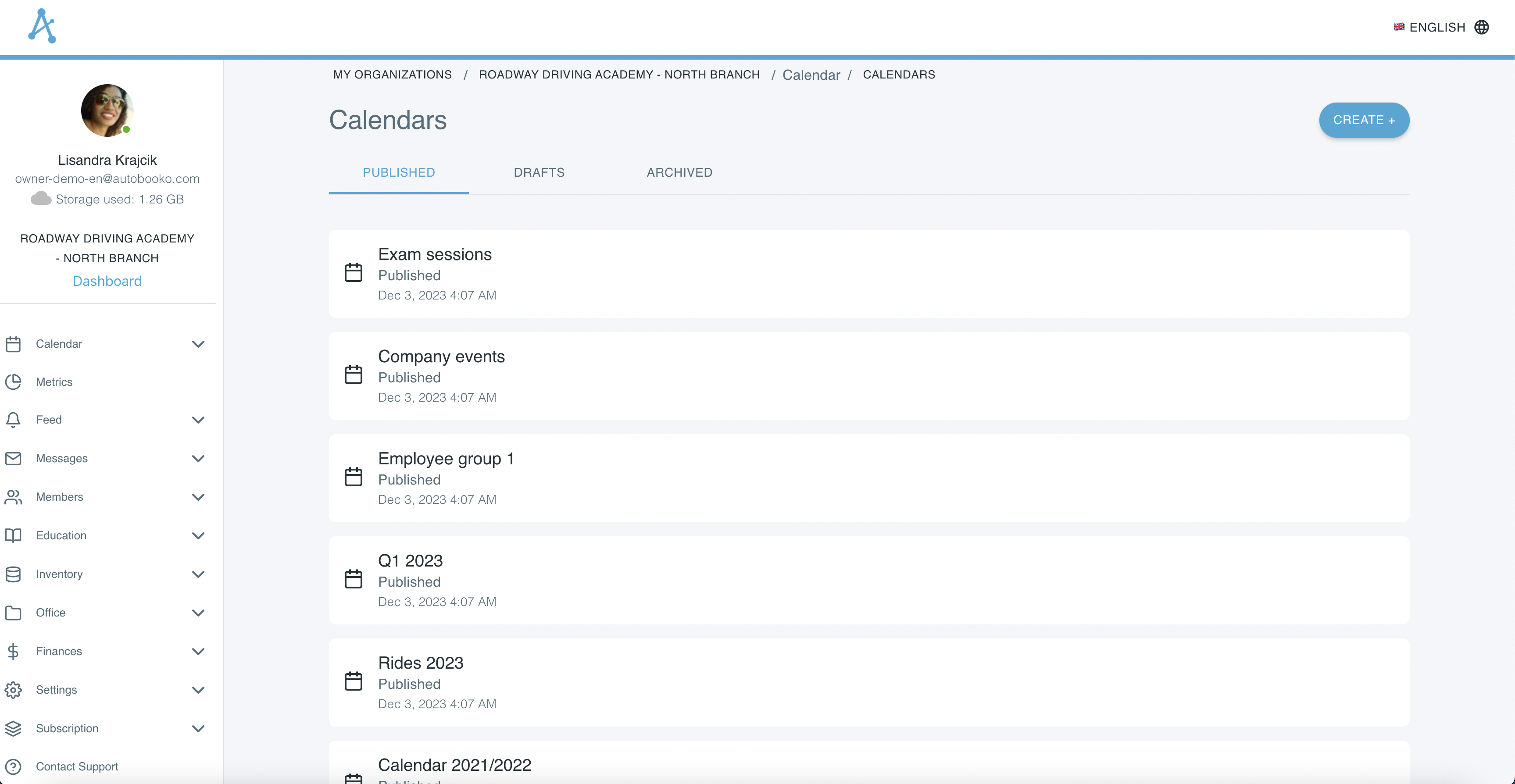 List of published calendars